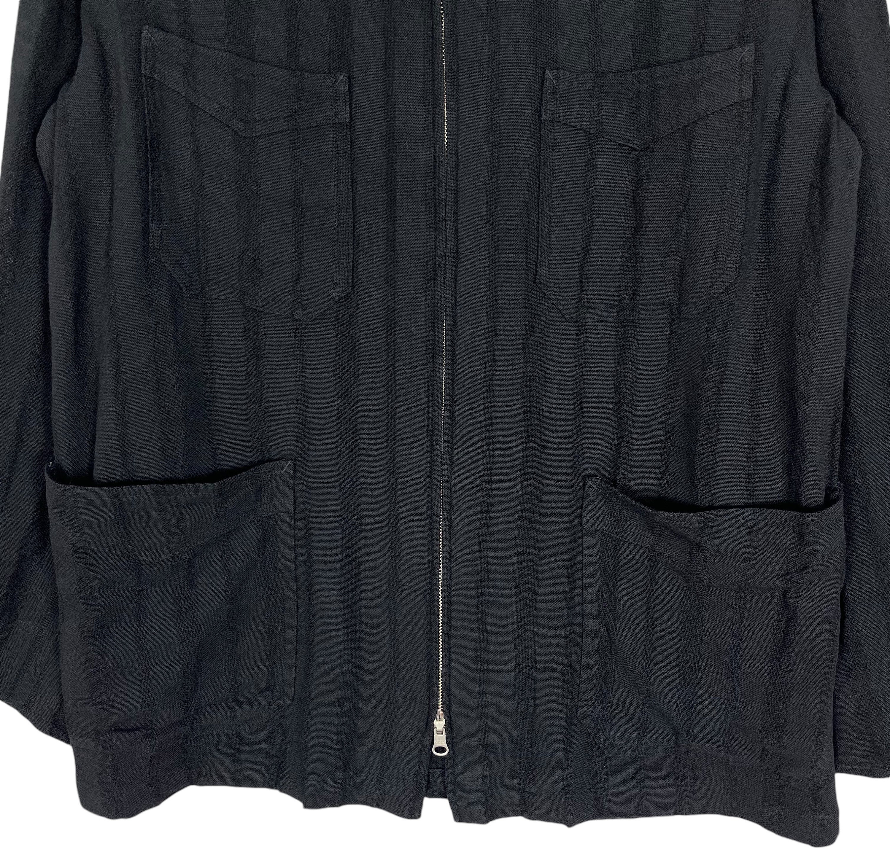 Y's ワイズ 長袖 see-through Yohji Yamamoto Y's for Men Yohji Yamamoto See Through Stripes Rayon Jacket