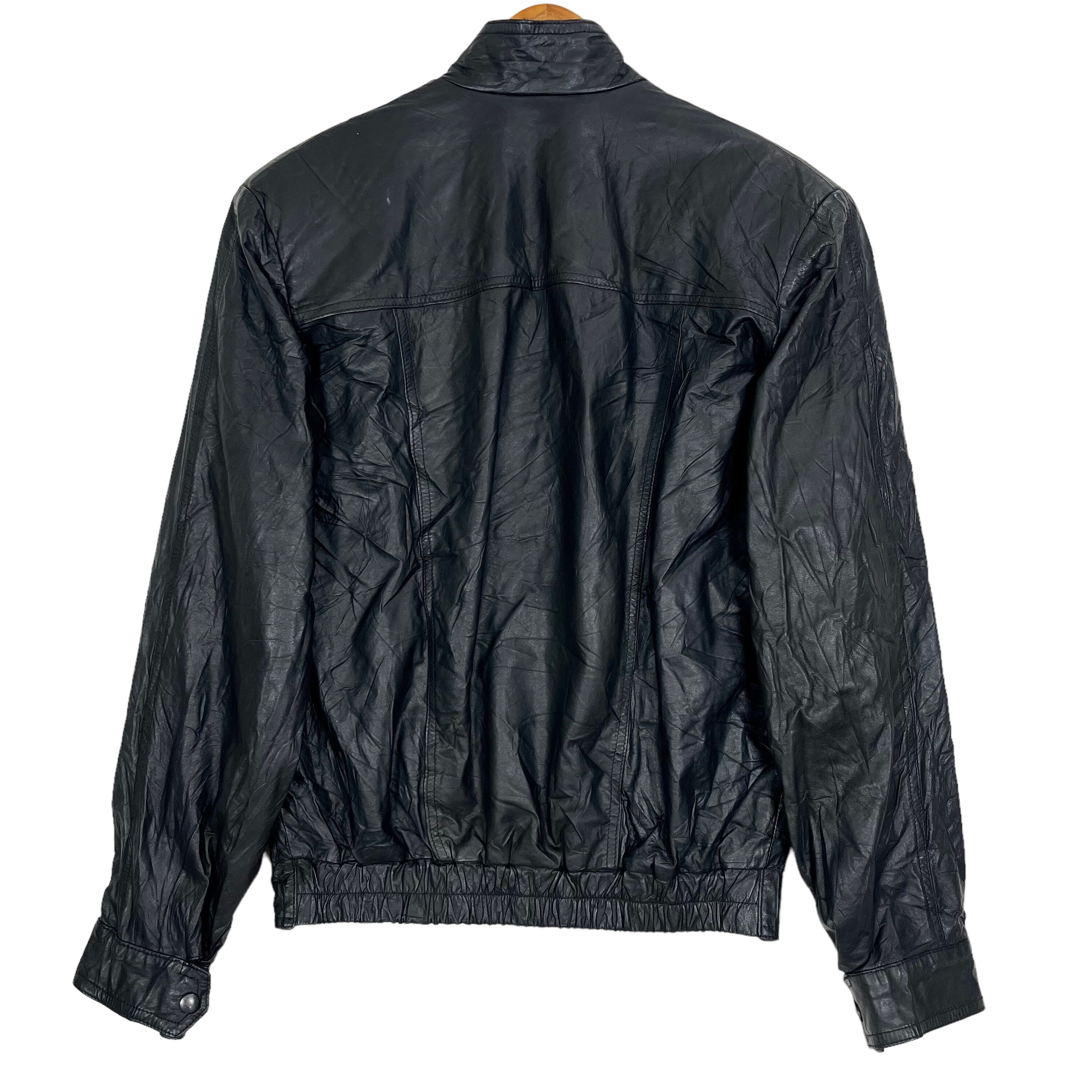Vintage 90's Christian Dior Monsieur Leather Jacket Black Size
