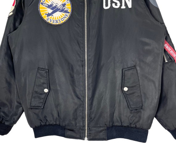 D-Land USN Bomber Flight Jacket Bomb Squadron Uni… - image 3
