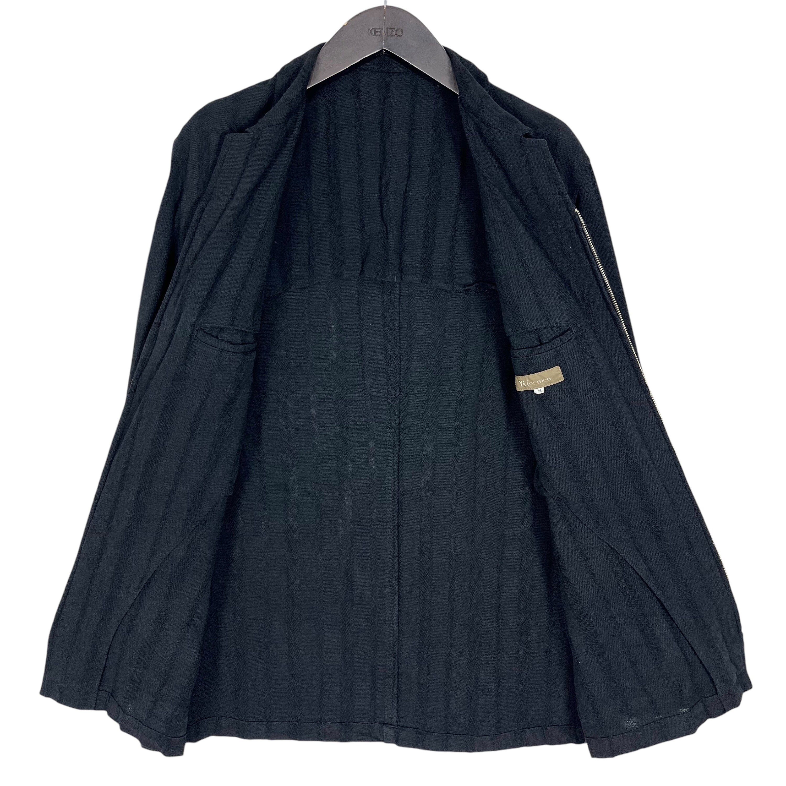 Y's ワイズ 長袖 see-through Yohji Yamamoto Y's for Men Yohji Yamamoto See Through Stripes Rayon Jacket