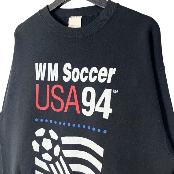 Vintage 1994 USA World Cup Football Soccer Sweatshirt Black Size L