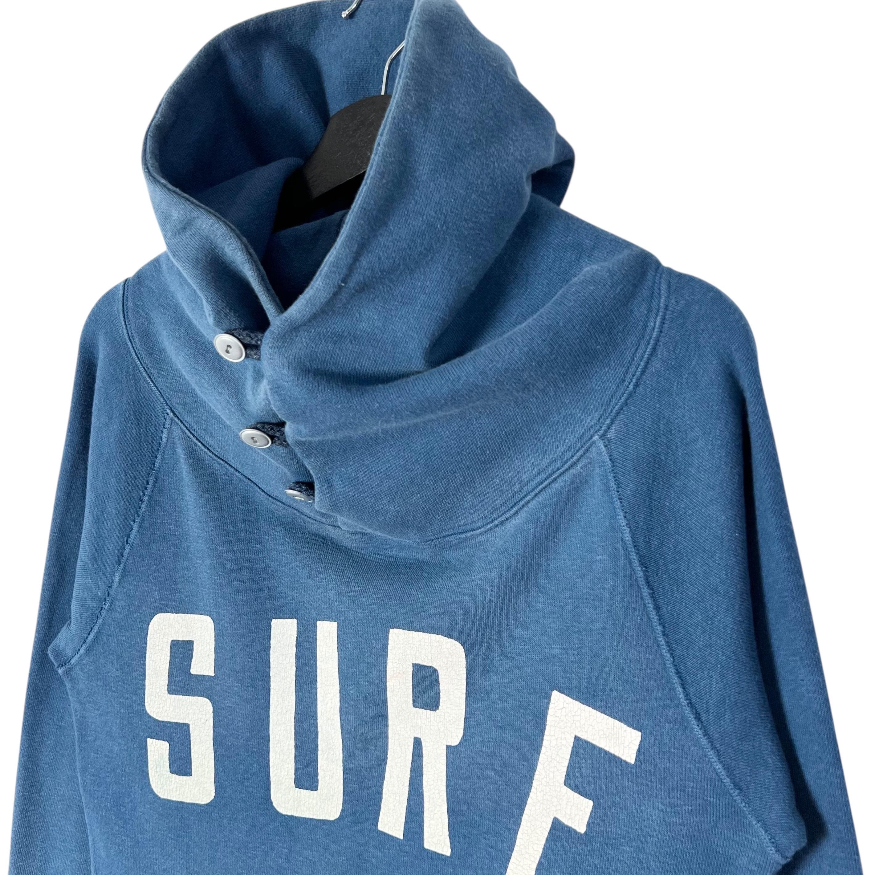 Kapital Surf Unisex Pullover Button Hoodie Blue Size 1 Small Made