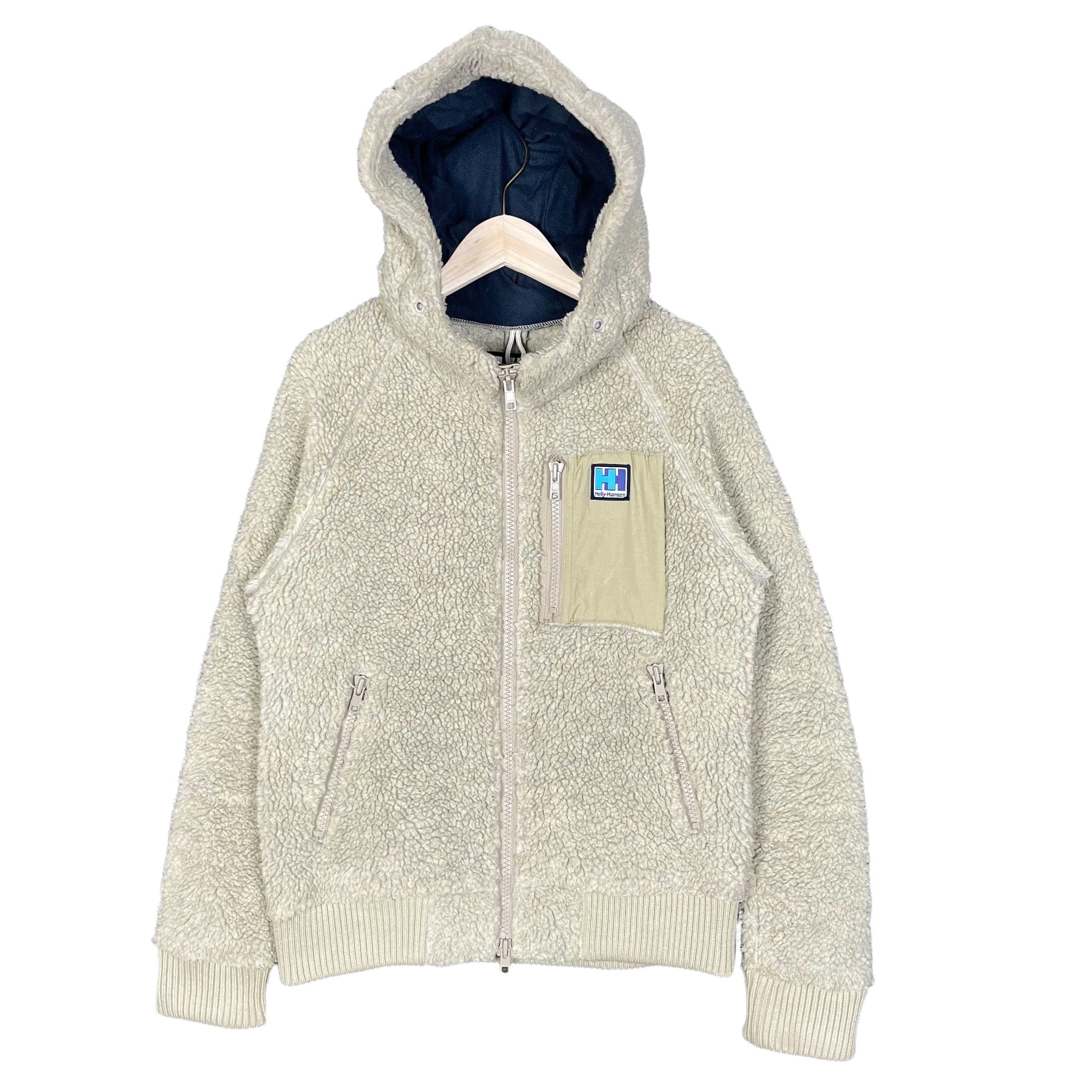 Helly Hansen Zip up Hoodie Fleece Jacket Outdoor Brand Brown Color
