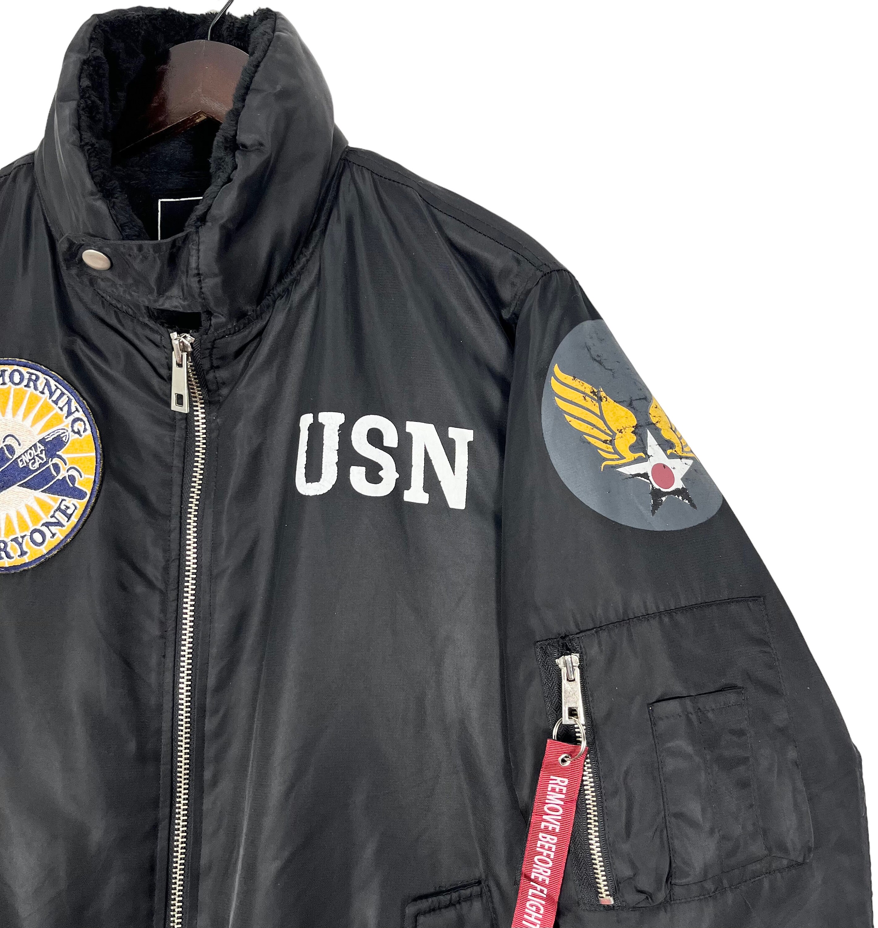 D-land USN Bomber Flight Jacket Bomb Squadron United State Navy