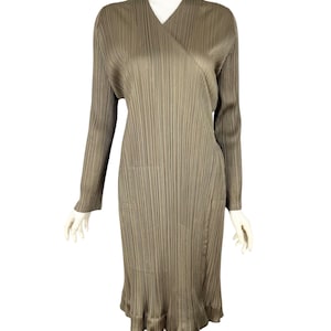 strapless open back dress Pleats Please Issey Miyake Mellow Pleats Top in Blue Black main image 1
