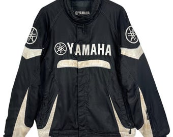 Yamaha Riding Bikers Motorcycle Jacket Racing Black Color Size L