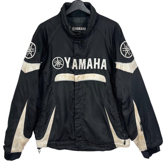 YAMAHA バイク　ジャケット　黒　L Yamaha Riding Bikers Motorcycle Jacket Racing Black Color Size L