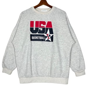 USA Basketball Crewneck Sweatshirt Jumper Grey Size Medium