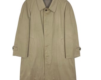 YSL Yves Saint Laurent Diffusion Hommes Trench Coat Men Beige Color Size S French Designer Luxury Brand