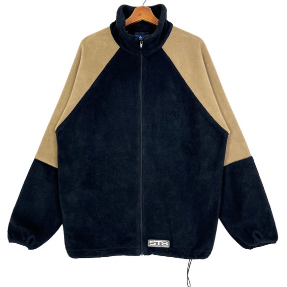 Vintage STS Sub 20 Snowboarding Zip up Fleece Jacket Black Size