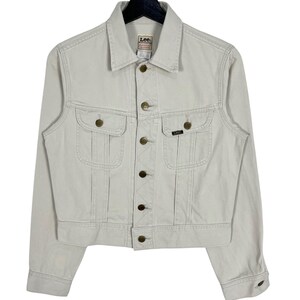 Lee Westerner Sanforized Trucker Jacket Size S Beige Color Made in