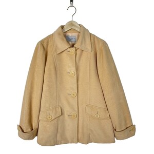 Theoria Peacoat Designer Luxury Brand Cream Colour Size Medium Made in Japan