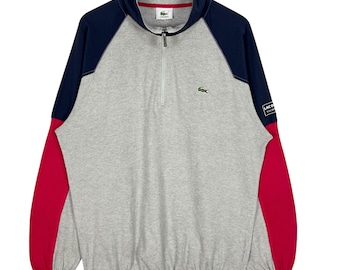 Sudadera con cremallera Lacoste Yacht gris talla grande