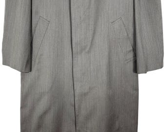 Vintage YSL Yves Saint Laurent Pour Homme Men's Trench Coat Gray