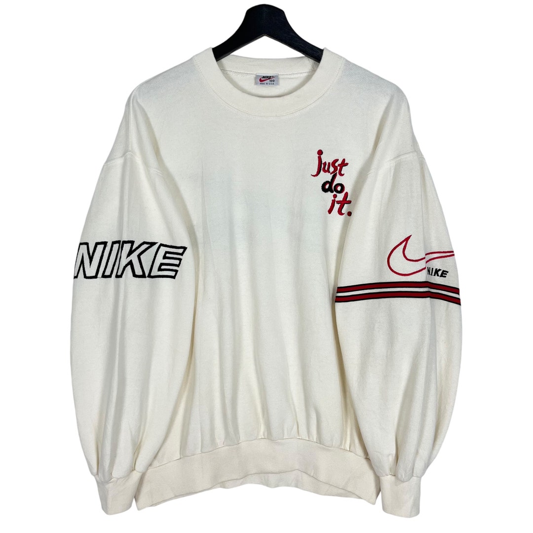 Vintage 90's Nike Just Do It Embroidery Sleeve Logo Sweatshirt
