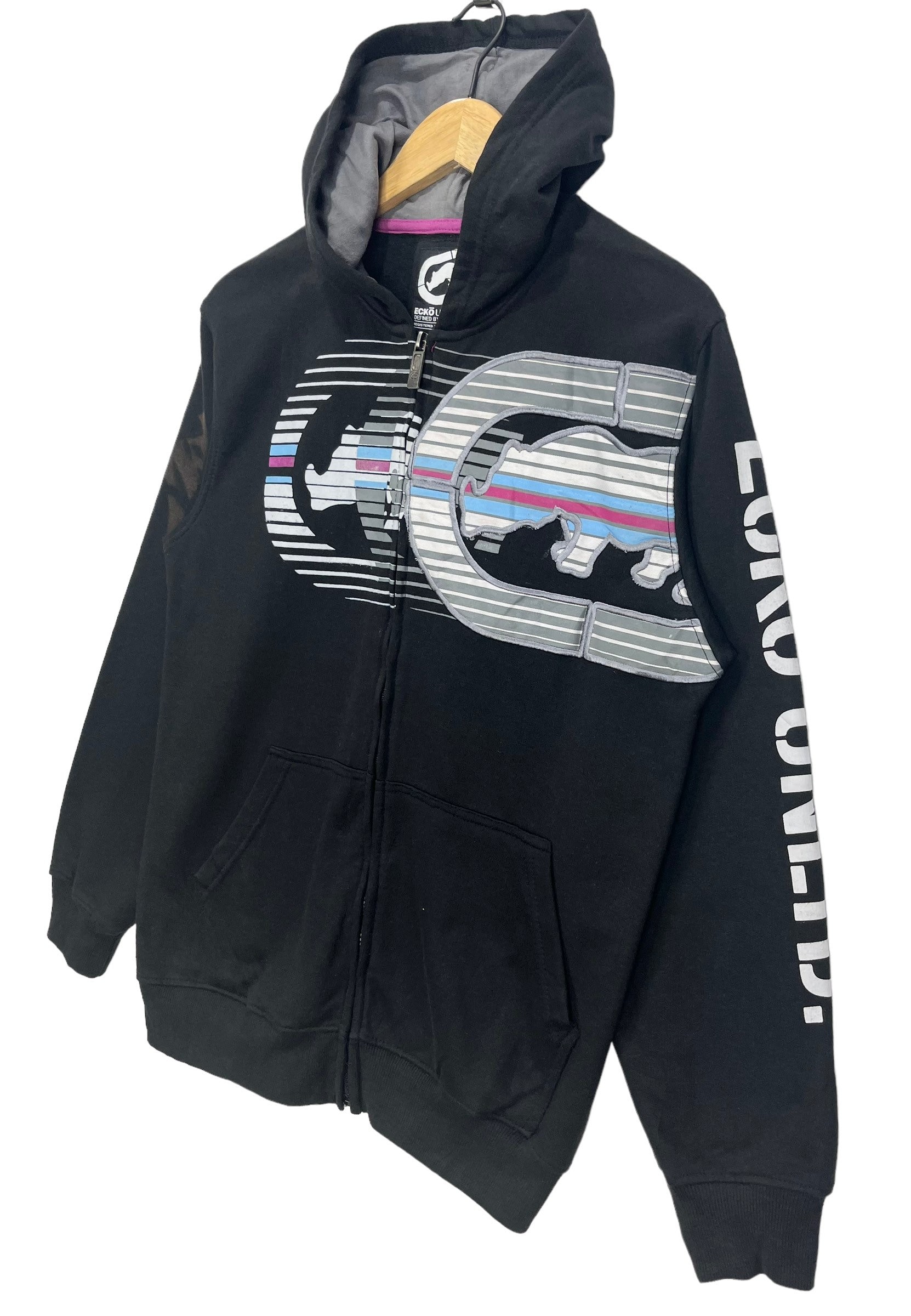 Ecko Unltd. Zip up Hoodie Jacket Black Size X Large Etsy