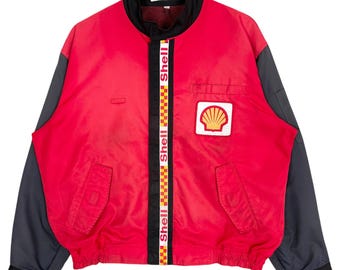 Vintage Shell Helix Oil Brand X Ferrari Work Uniform Japan Jacket