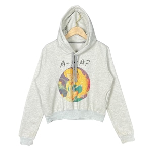 Disney Alice in Wonderland Cropped Short Pullover Hoodie Sweater Sweatshirt Size Medium Made in China
