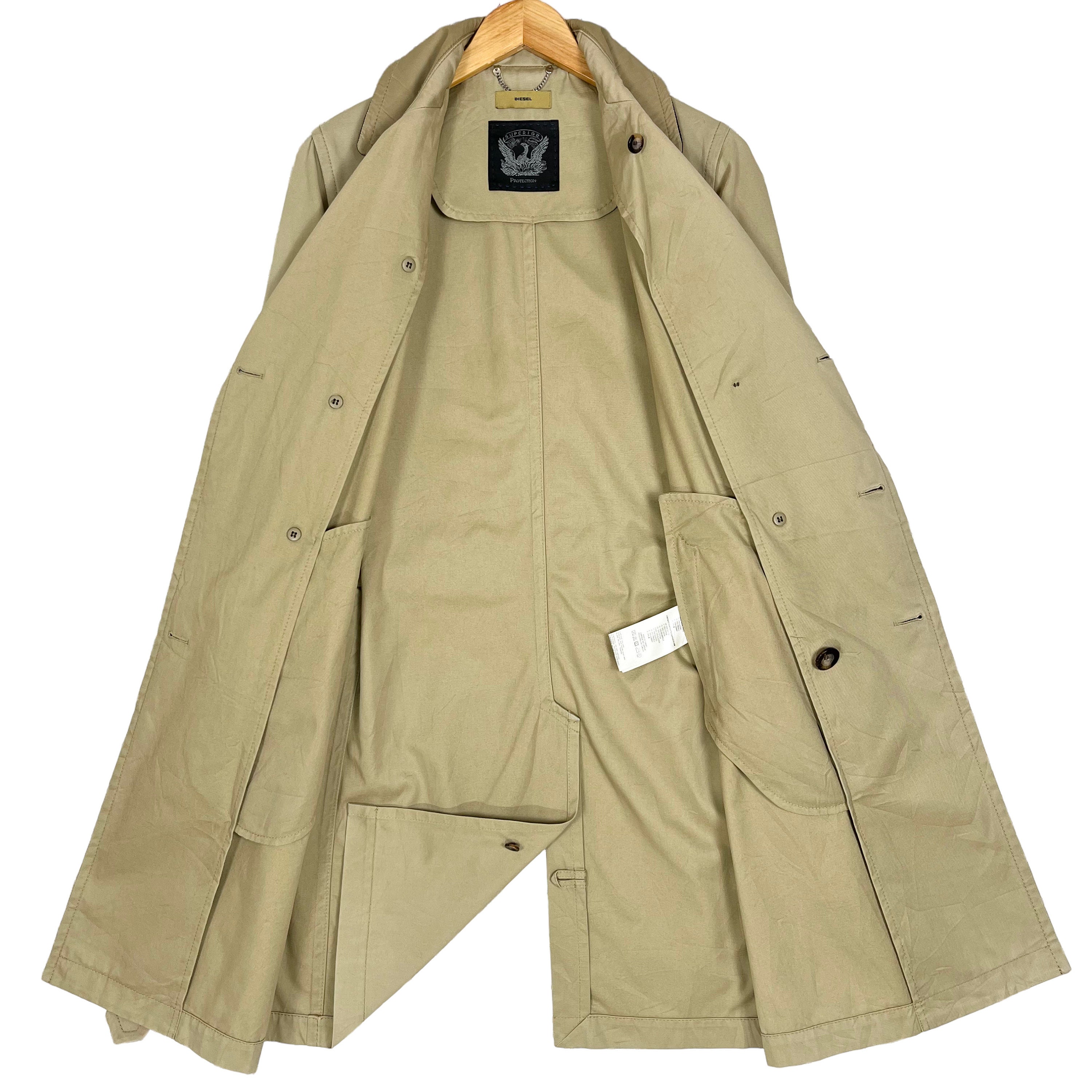 ディーゼル スーペリア プロテクション ダブルブレスト トレンチ