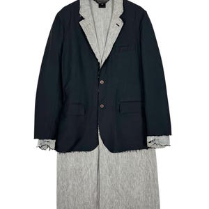 Vintage Distressed Comme des Garçons Sample Homme Plus Blazer Coat Designer Junya Watanabe Size M Made in Japan