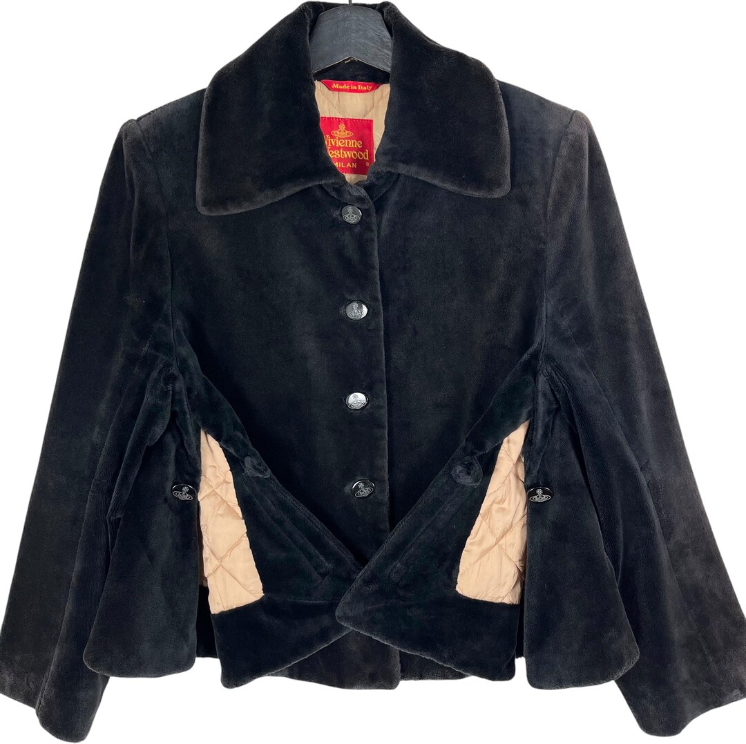 Vivienne Westwood Women Velvet Jacket Button up Black Sunfaded Size M ...
