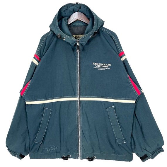 【ESSU】premium diagonal vintage hooded jacket ★3color Vintage Descente Mountain Cruise Zipper Hoodie Jacket