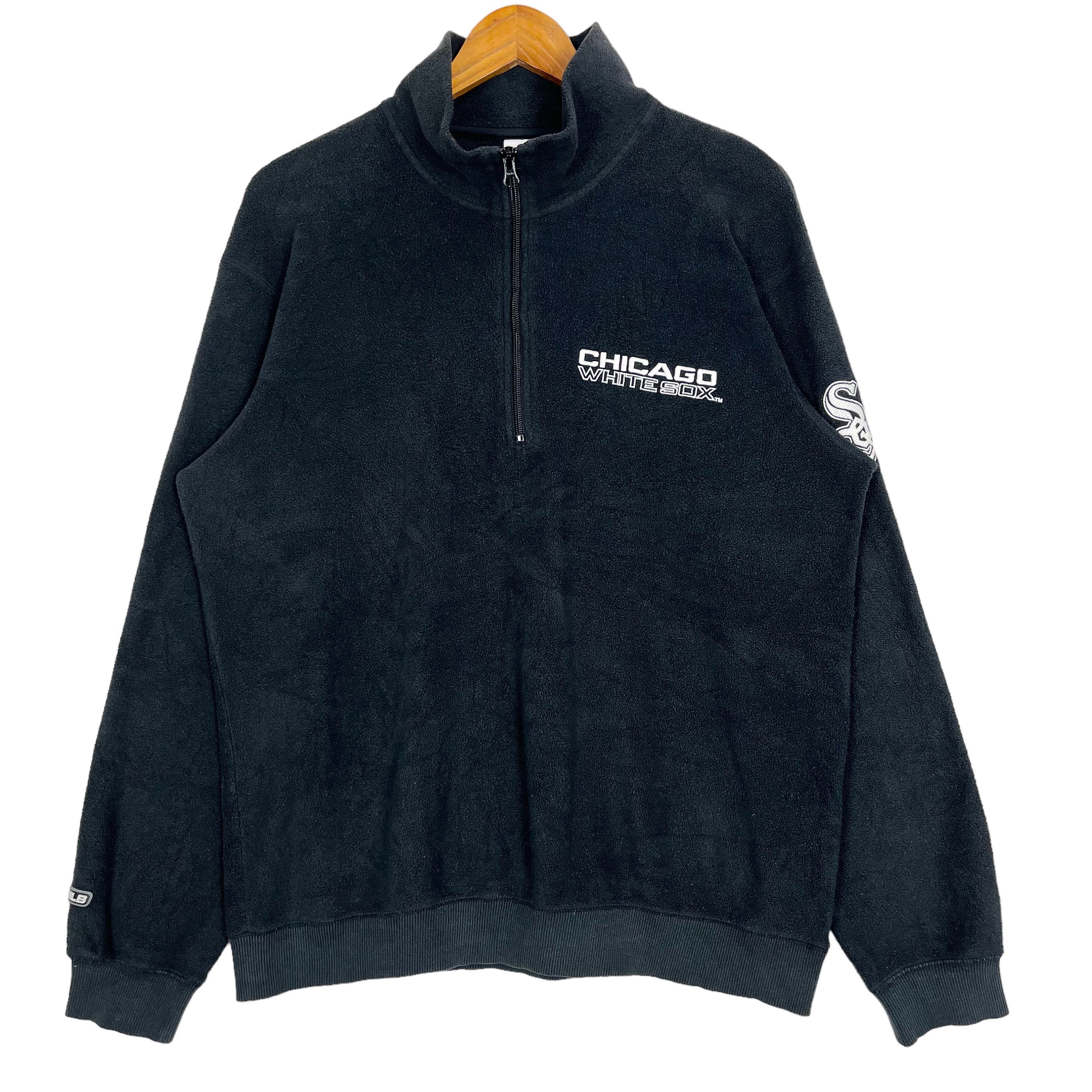 Uniqlo MLB Chicago White Sox Half Zipper Anorak Fleece Jacket 