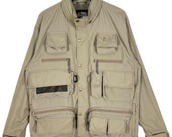 Vintage Shimano Nexus Hyper Fishing Gear Tactical Utility Jacket