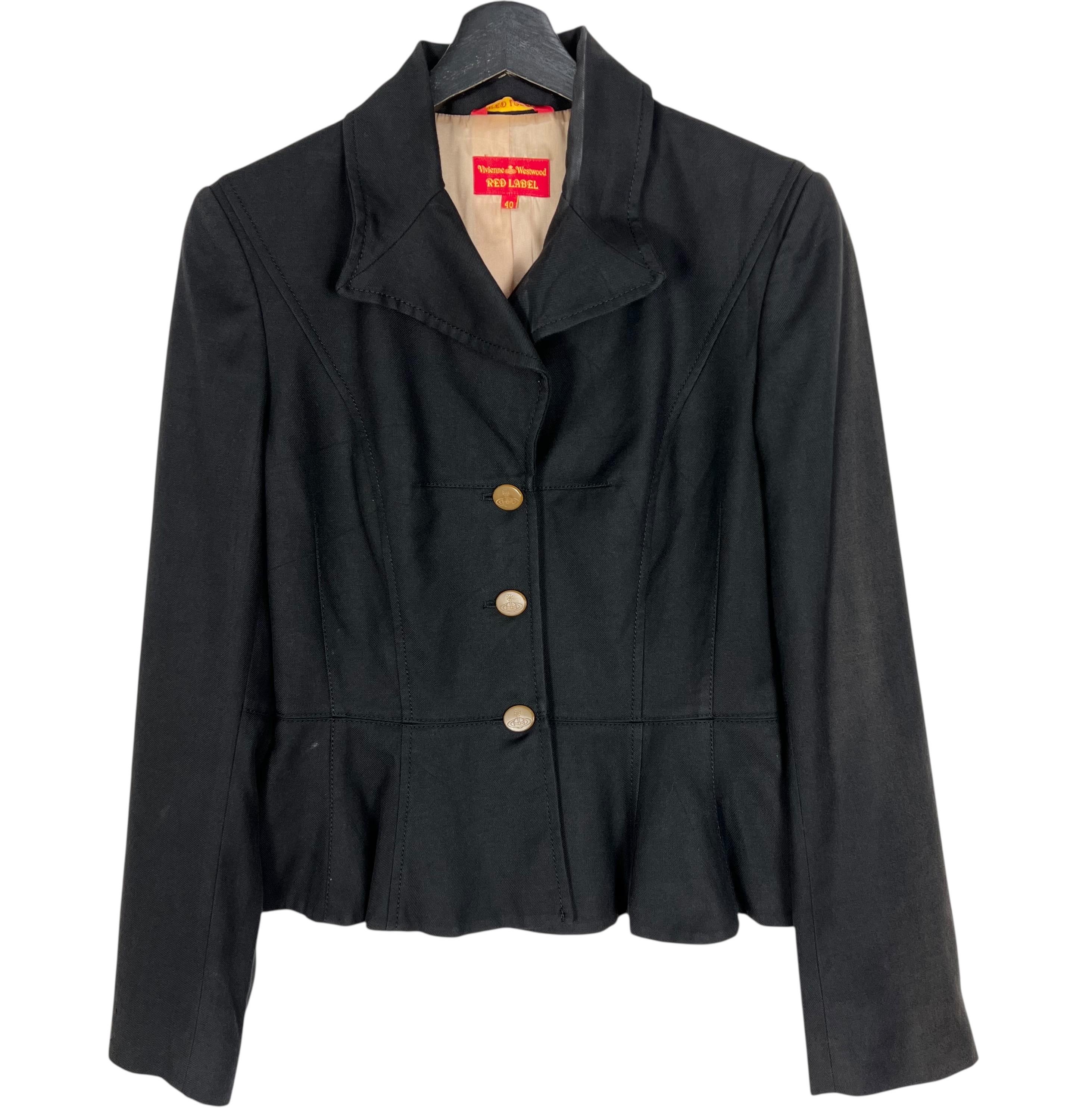 Vivienne Westwood Red Label Jacket Black Faded Size 40 Made in