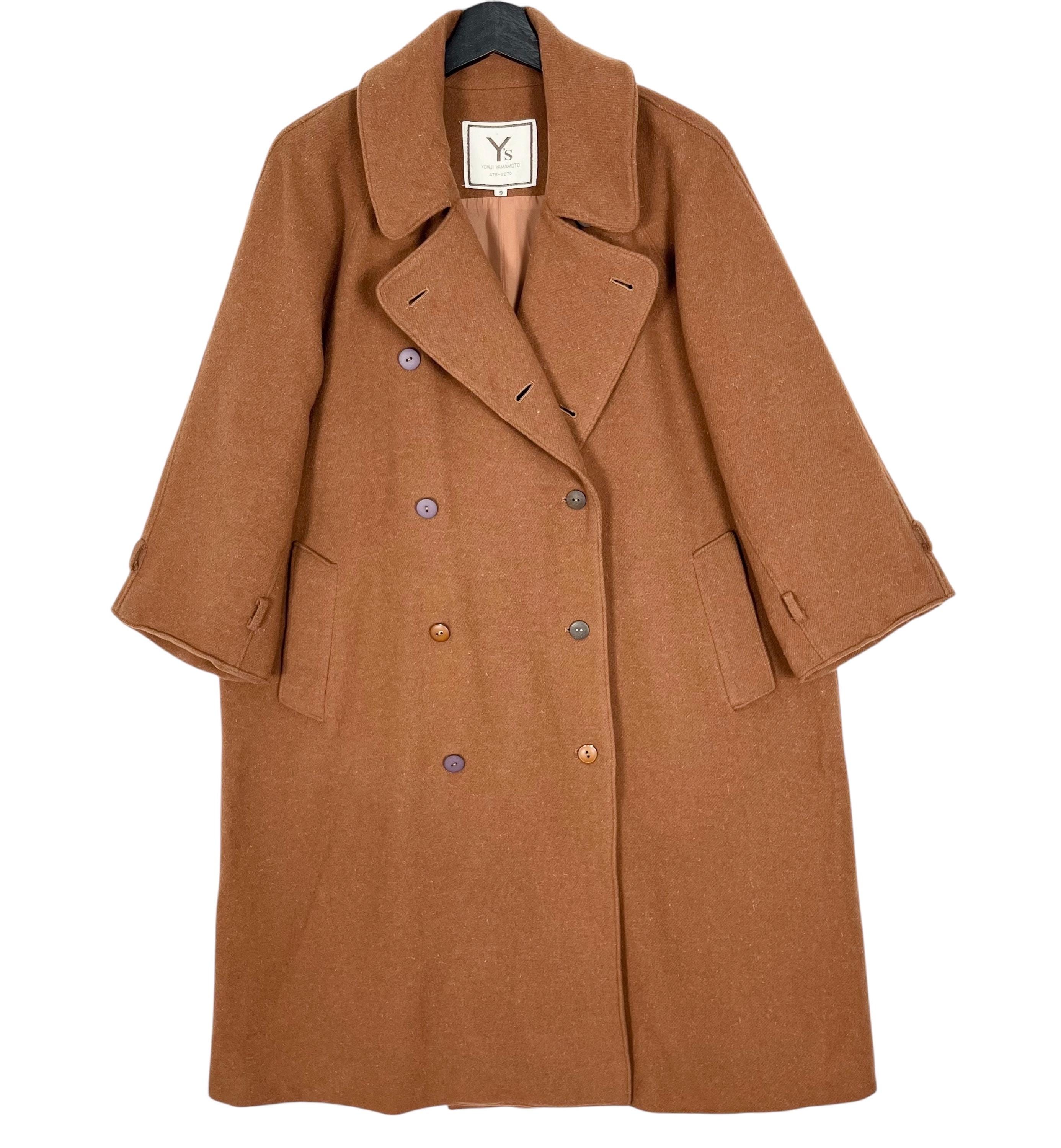 1980’s Y’s yohji yamamoto vintage coat Vintage 80s Yohji Yamamoto Y's Women Wool Coat Brown Made in