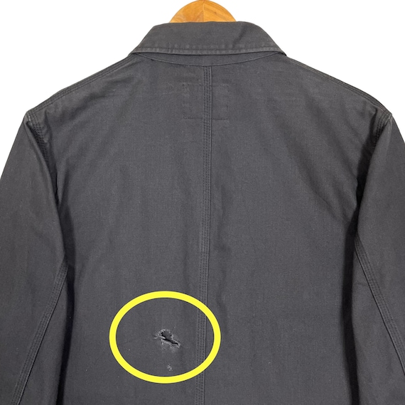 Needles Men's Chore Jacket Single Layer Cotton Black Color Size