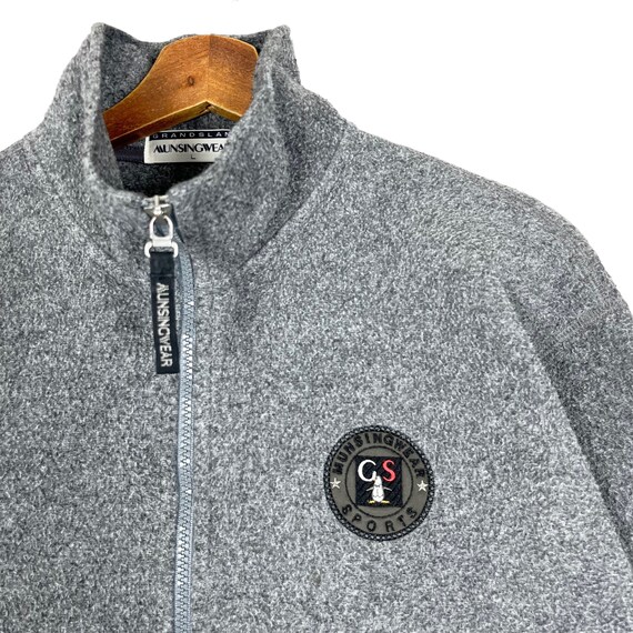 Vintage Munsingwear Grand Slam Fleece Jacket Grey… - image 2