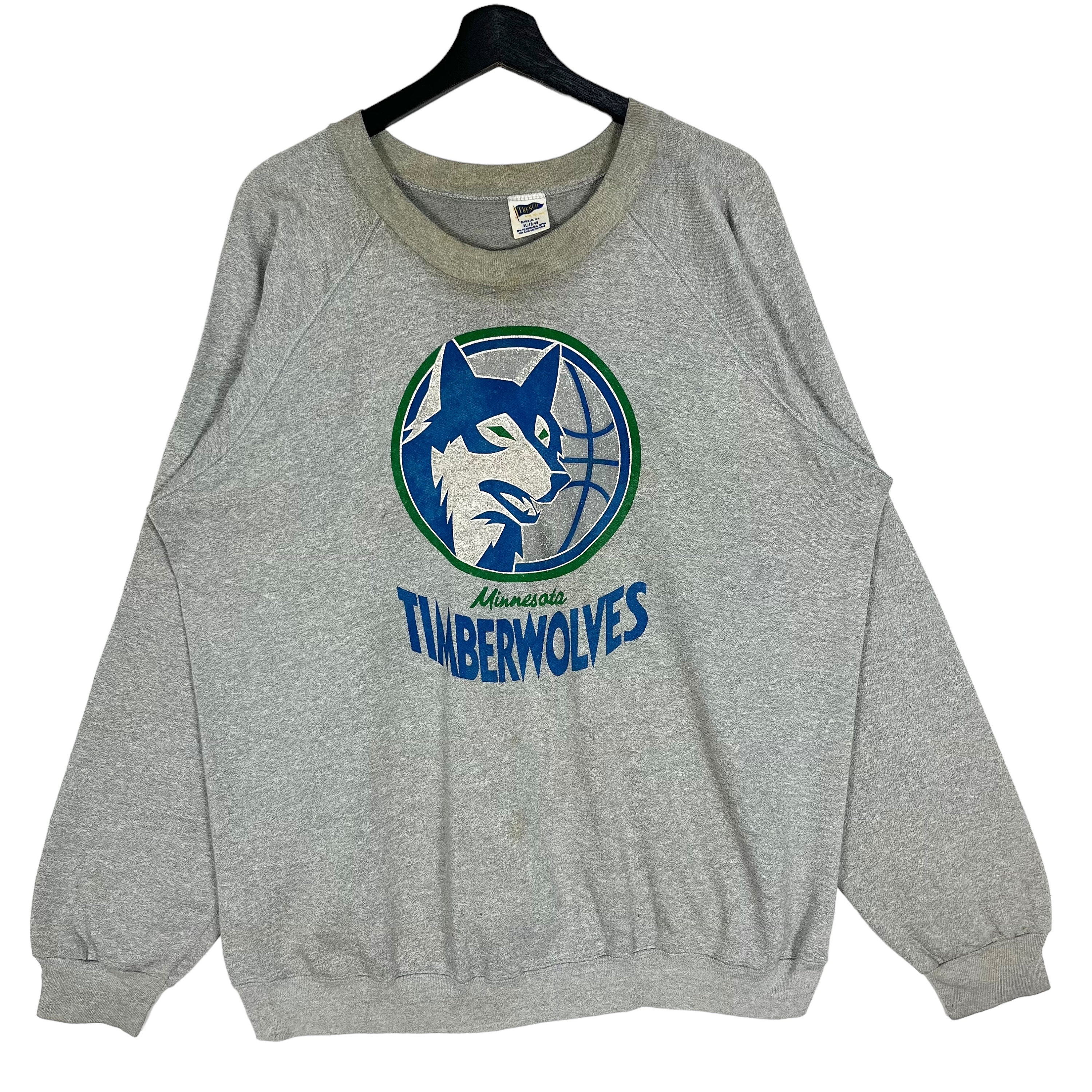 Vintage 90's NBA Minnesota Timberwolves Big Logo Crewneck Vintage 90's NBA Minnesota Timberwolves Big Logo Crewneck