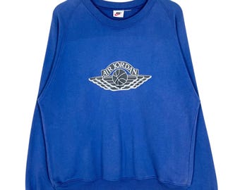 Bluza Nike Air Jordan z lat 90. w kolorze niebieskim, rozmiar L