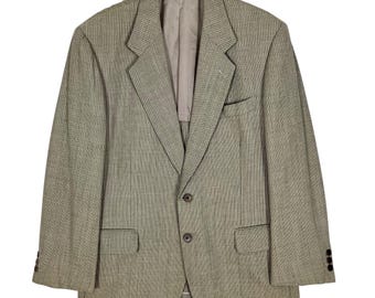YVES SAINT LAURENT Mens Wool Suit Jacket, 80s French Designer