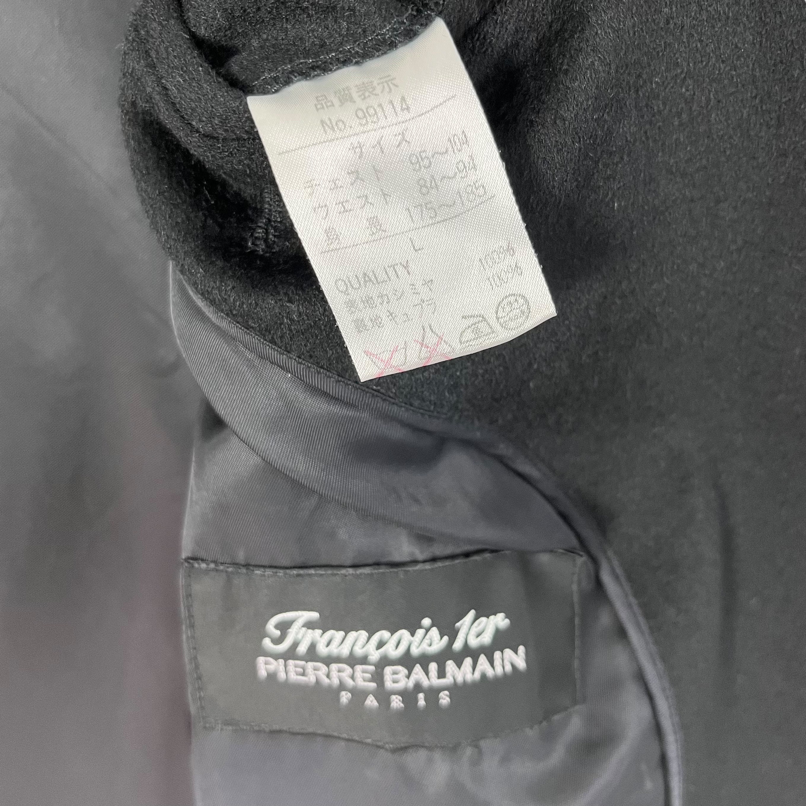 Vintage Pierre Balmain Mens Wool Coat Winter Black Size Vintage Pierre Balmain Mens Wool Coat Winter Black Size