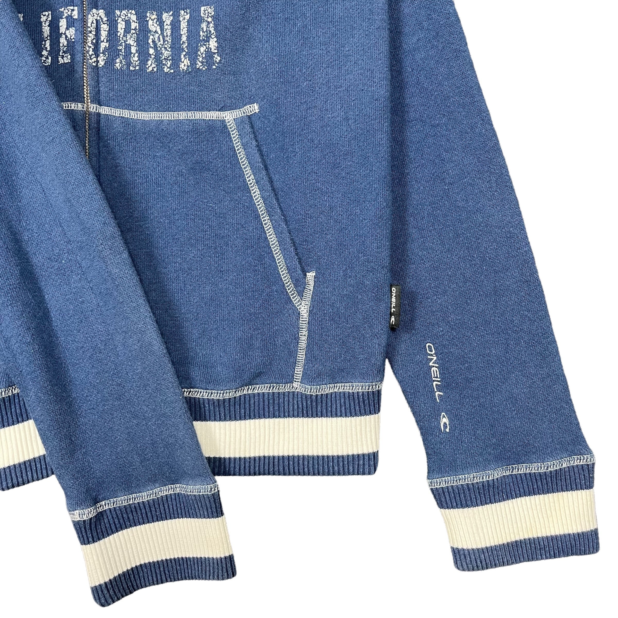 Oneill Santa Cruz California Zipper Hoodie Light Jacket Blue