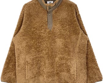 Uniqlo X Vit Bergsklättringsjacka Fleece Brun Storlek XL