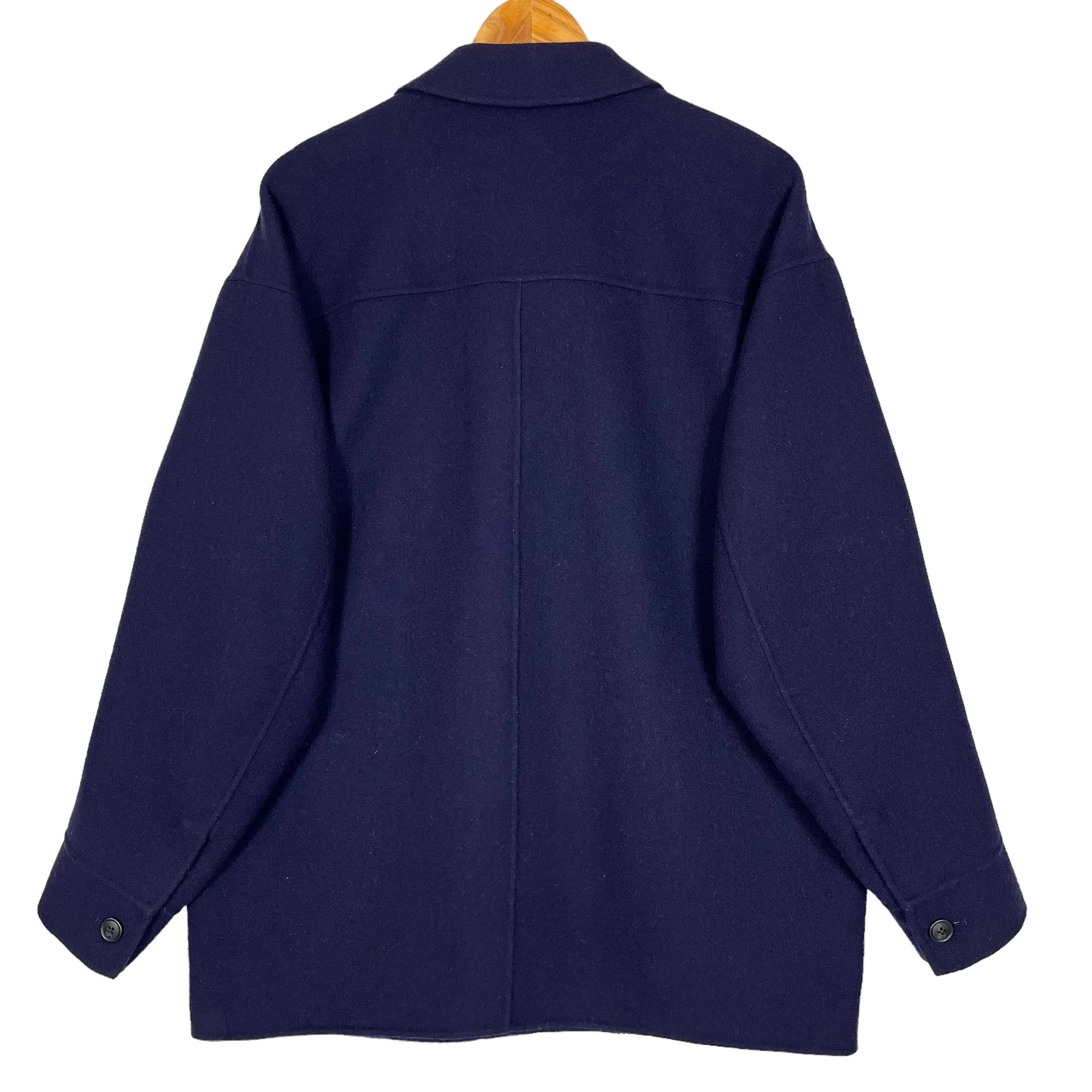 Jil Sander X Uniqlo Men's Wool Light Jacket Designer Navy Jil Sander X Uniqlo Men's Wool Light Jacket Designer Navy