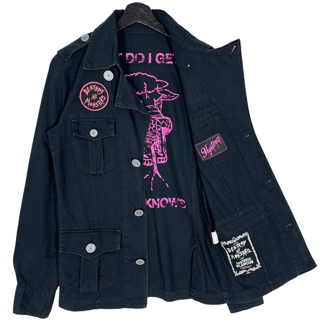 Hysteric Glamour Destroy All Monsters Field Jacket Women Punk