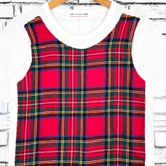 関送込 Dime ♦ CLASSIC PLAID Tシャツ CDG Comme Des Garçons (AD2017) Tartan Checked Design Tshirt