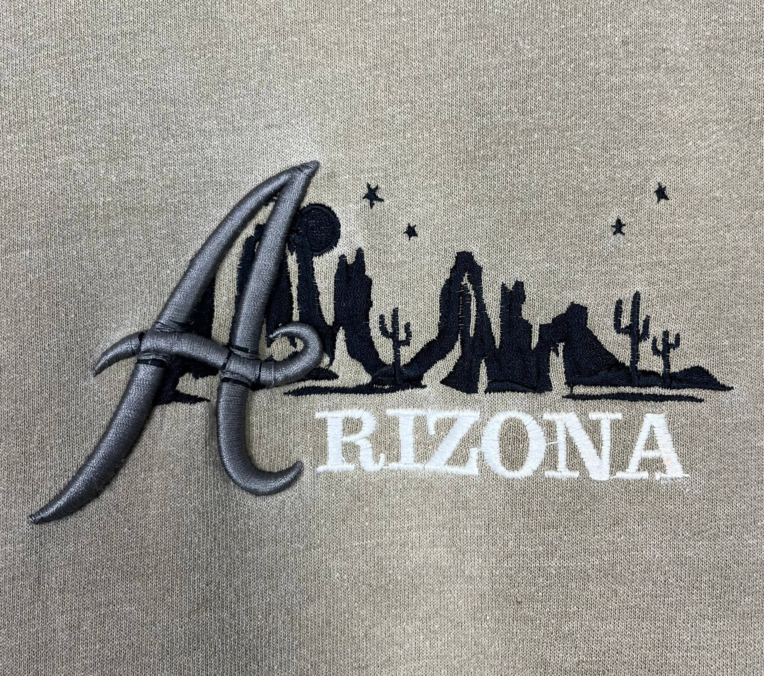 Pull Vintage Années 90 Arizona Flower Nature – Homme XL – Blanc – Col Rond