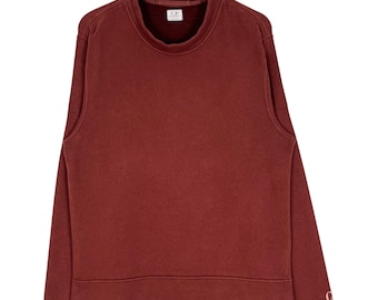 CP Company Fleecetröja Tröjor Rödbrun Storlek M Tillverkad i Italien Massimo Osti Stone Island CP Company