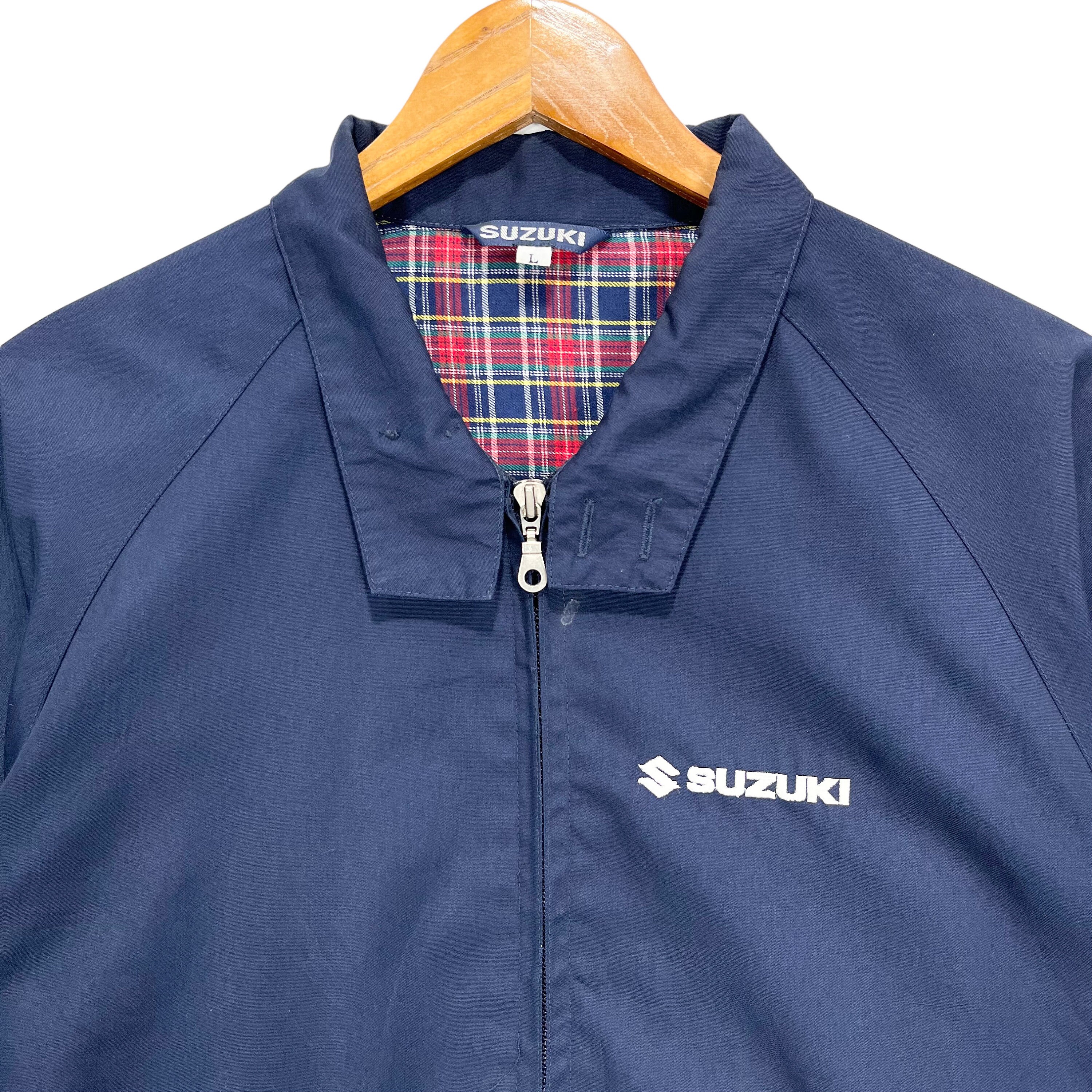 ジャケット・アウター 90S VAN Check Harrington Shirt Jacket Vintage 90's Checkered Jacket Plaid Checked Harrington Retro