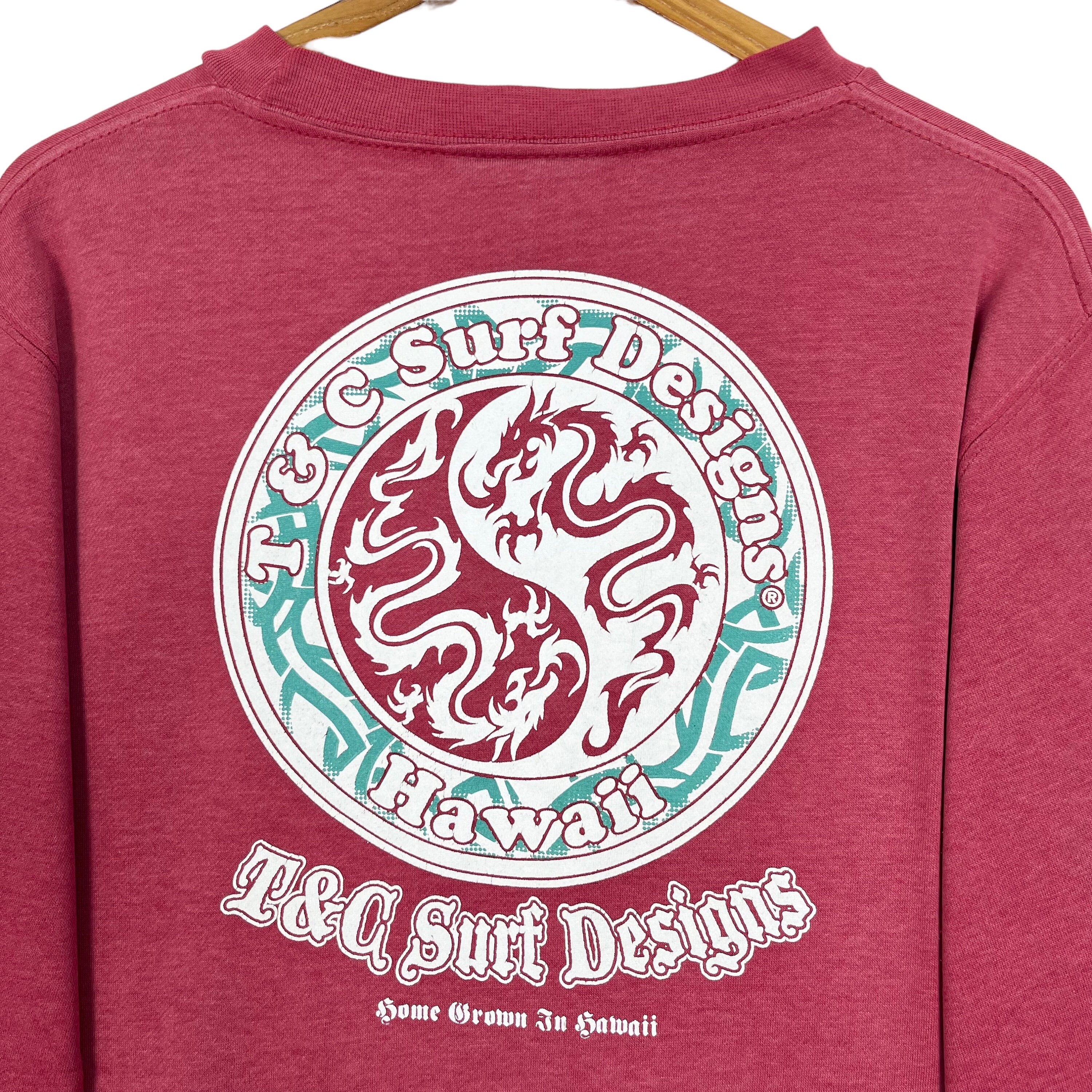 年末のプロモーション Surf T&C 90's Vintage Design Surf Print Sleeve Logo Big ウェア