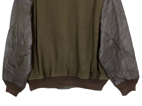 Vintage 90's Nicole Club for Men Leather Varsity Jacket