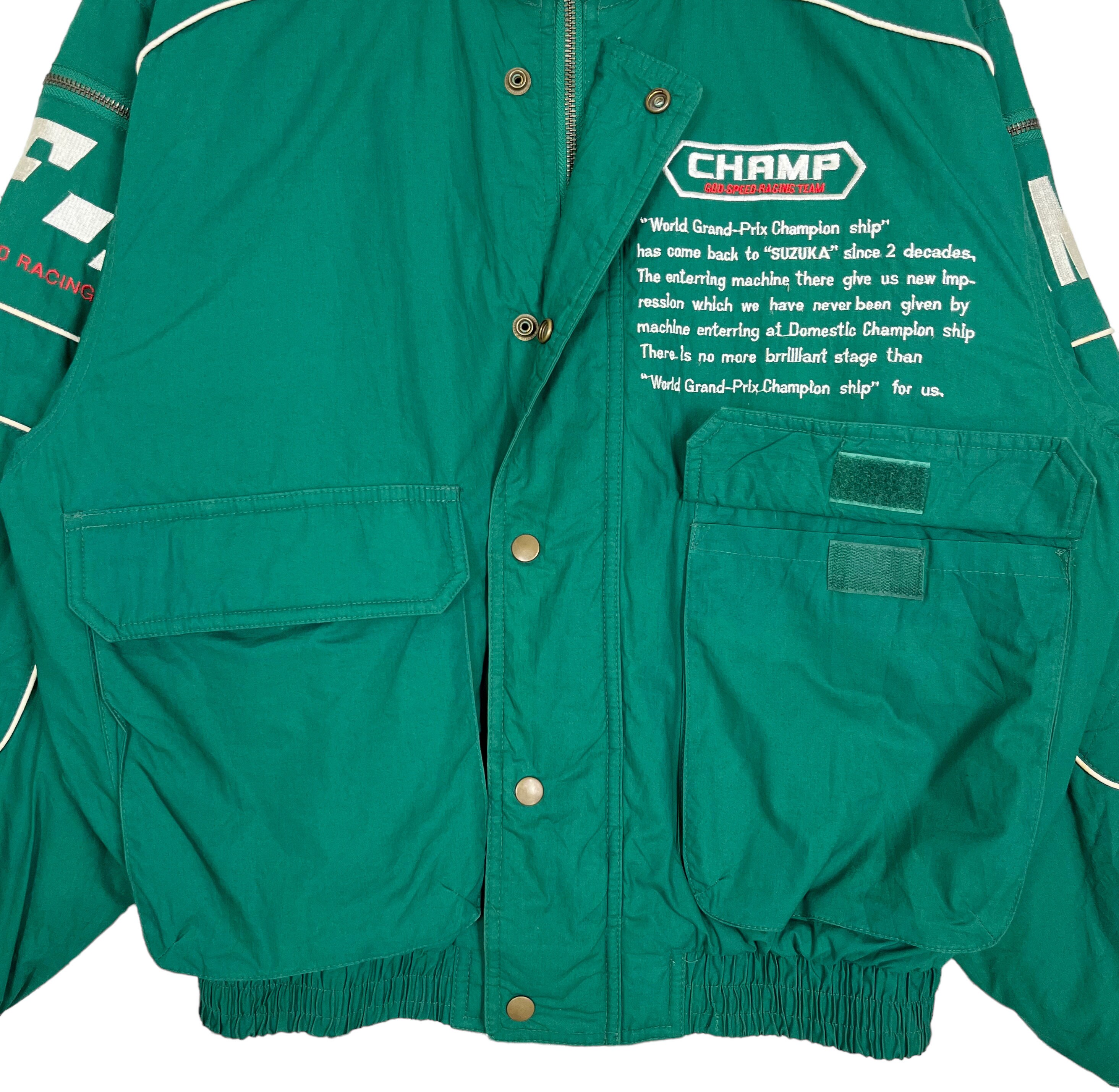 Benetton Formula 1 ナイロンジャケット 緑 Formula 1 Vintage Benetton Racing Team Green & Black Leather