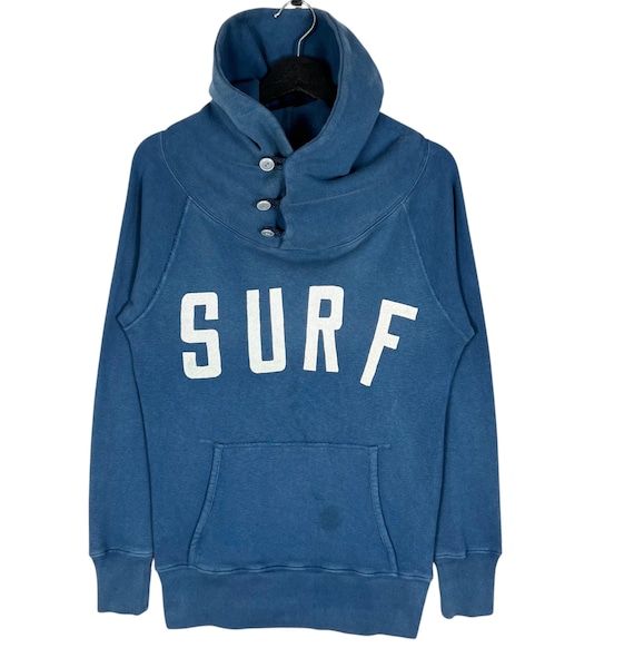 Kapital Surf Unisex Pullover Button Hoodie Blue Size 1 Small Made