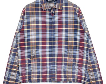 90年代ヴィンテージ ポロ ラルフローレン チェック柄 ジッパー付き