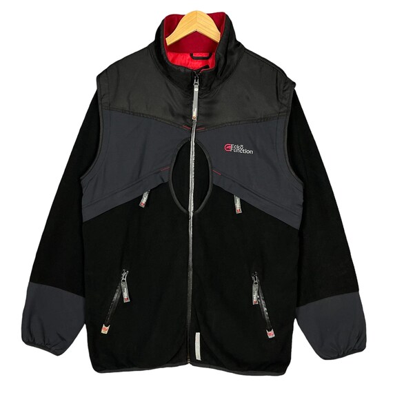 Ecko Function Zip up Fleece Jacket Black Size Medium Made in Indonesia Etsy UK